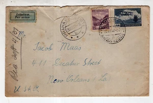 CHECOSLOVAQUIA A ESTADOS UNIDOS, PORTADA REGISTRADA DE CORREO AÉREO, 1937, EN MUY BUEN ESTADO - Imagen 1 de 2