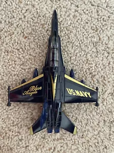 Blue Angels US Navy F-18 Fighter Jet Plane 9” Diecast Toy w/Pull-Back Action - Picture 1 of 4