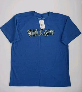 BRAND NEW Boy's Kids Volcom Stone Black White Signature Shirt Sz.Medium  - Picture 1 of 6