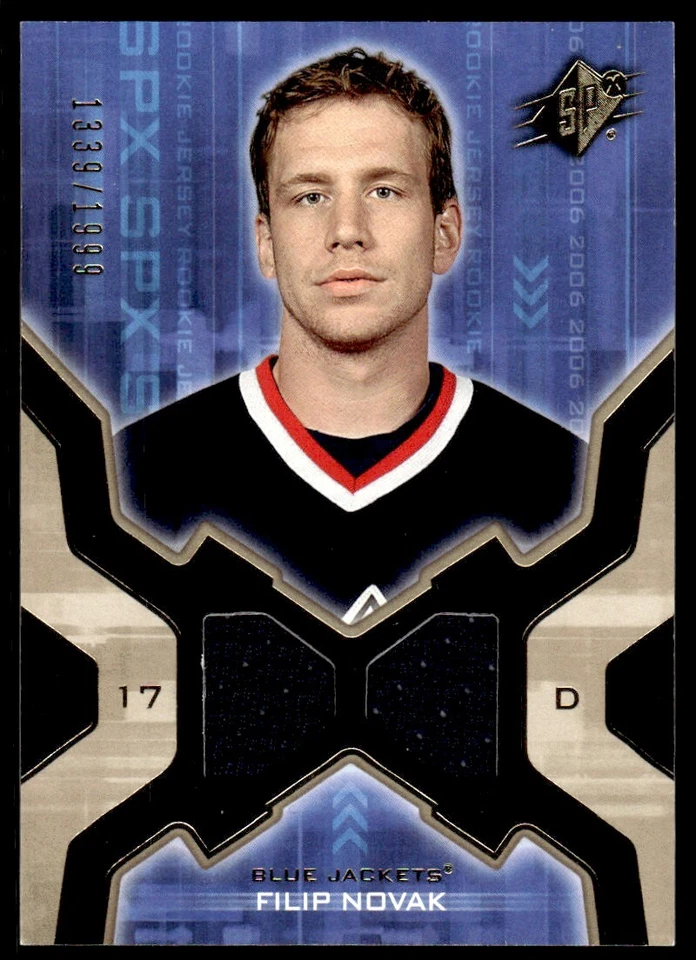 2006-07 SPx JERSEY RC Filip Novak Rookie 1339/1999 Columbus Blue Jackets #152 - Image 1 of 2
