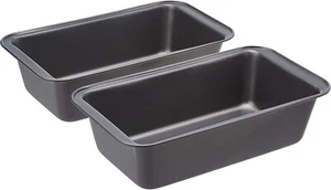 Rechteckige Brotbackform, 2er-Pack, antihaftbeschichtet, Karbonstahl, Grau - Bild 1 von 4