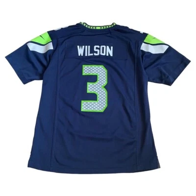 Nike NFL Super Bowl XLIX Seattle Seahawks Russell Wilson No. 3 YOUTH Jersey Sz L - Image 1 of 4