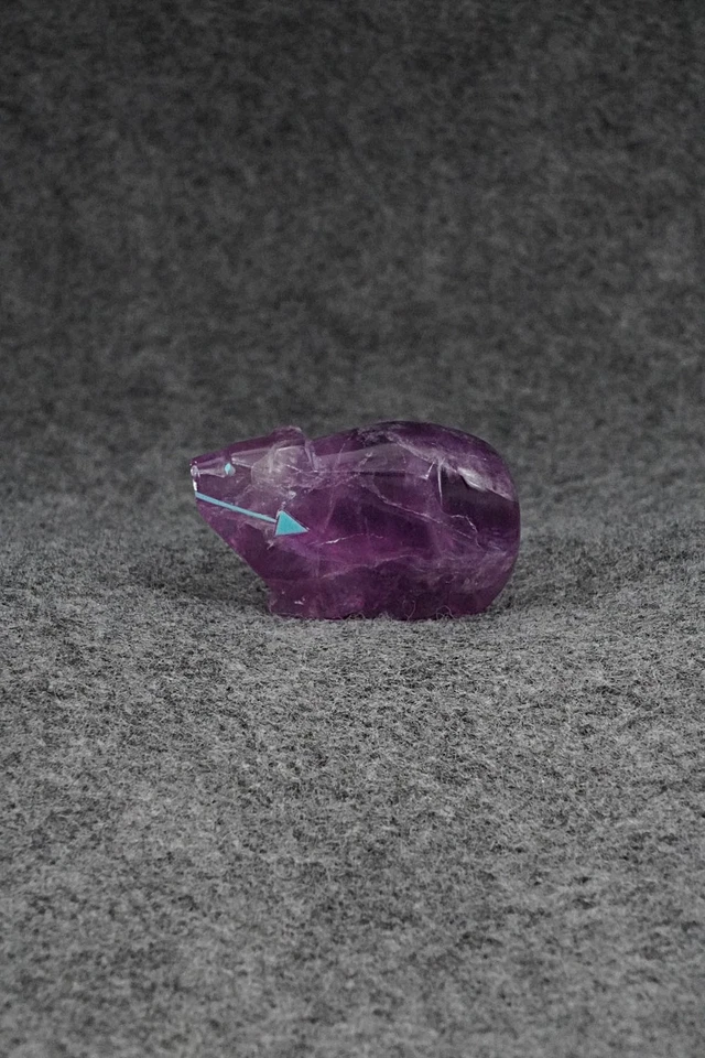 Talla fetiche de oso Zuni - Abby Quam Panteah Foto 1 de 4