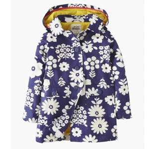 Mini Boden Girl's Navy White Floral Coat Size 11 - 12 years - Picture 1 of 7