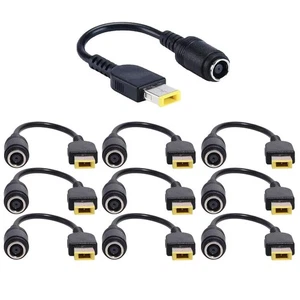 10PCS Round 7.9*5.5mm to Square Plug Adapter New Accessory for Lenovo Laptop - Foto 1 di 15