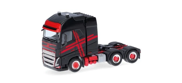 Herpa LKW Volvo FH16 Glob/Aerop Schwerlast-SZM schwarz/rot 318624 - Bild 1 von 1