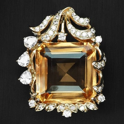 Atractivos colgantes enchapados en oro rosa de plata de ley 925 de 33,05 quilates de morganita melocotón Foto 1 de 4