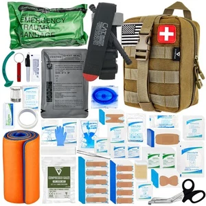 Advanced First Aid Trauma Kit for Camping & Travel – Emergency Tactical IFAK ... - Picture 1 of 6