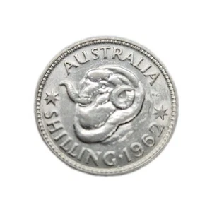 1962 Australian Shilling Silver Coin - Picture 1 of 5