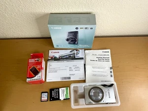 Canon PowerShot ELPH 340 HS Digital Camera Silver Box 2Batteries Charger SDcard - Picture 1 of 8