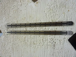 2 Vintage Stainless Steel Typographic Rulers - 6 & 12 Pts - Steward Co, Gaebel - Picture 1 of 16