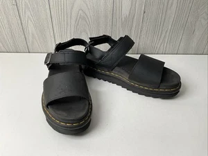 LESEN - SCHLECHTER RIEMCHEN - Dr. Martens Sandalen Voss komplett schwarz Leder Damen US 11 DOCS - Bild 1 von 15