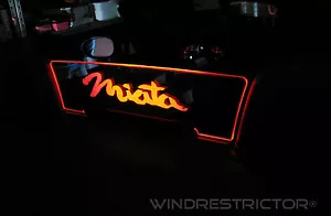 Wind Restrictor Screen Blocker for Mazda Miata Mx5 Ambient Lighting Engraved - Picture 1 of 10