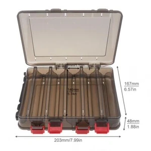 Fishing Lure Box Double Sided Tackle Box 10 Compartment for Crankbait Storage - Picture 1 of 9