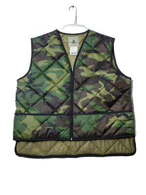 Northwest Territory Men LG Hunting Vest Green Camouflage Open Front Pockets Soft - Image 1 of 4
