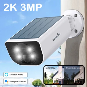 Wansview 2K 3MP Wireless Battery Powered Wifi Home Solar Security Camera Outdoor - Picture 1 of 19