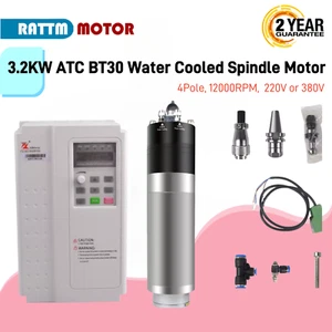 Motor de husillo refrigerado por agua cambio automático de herramienta 3,2 KW ATC BT30 y VFD 220 V 380 V - Imagen 1 de 12