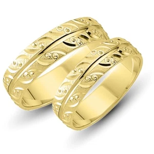 Trauringe 333er Gelbgold Eheringe inkl. Gravur + Etui - Bild 1 von 4