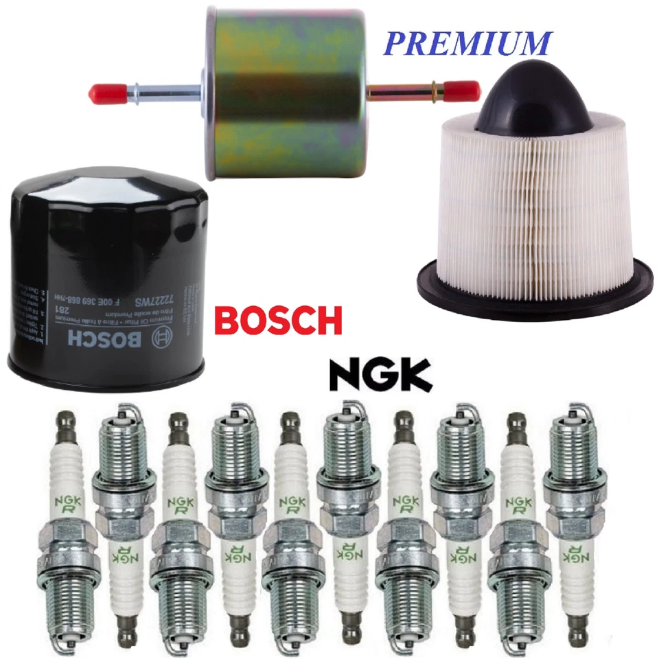 Tune Up Kit Filters Plugs For FORD E-350 SUPER DUTY V10 6.8L 1999-2000, 2002 - Image 1 of 1