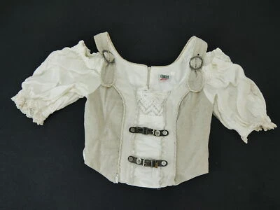 Trachtenmieder mit Leder Spitze Besatz und Borte süßes Landhaus Mieder Gr.36 - Bild 1 von 4