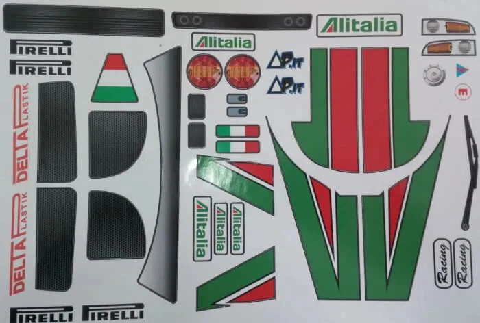 DEC013 - L. STRATOS SCALE 1/8 Rc Body  Decals - adesivi    - Immagine 1 di 1