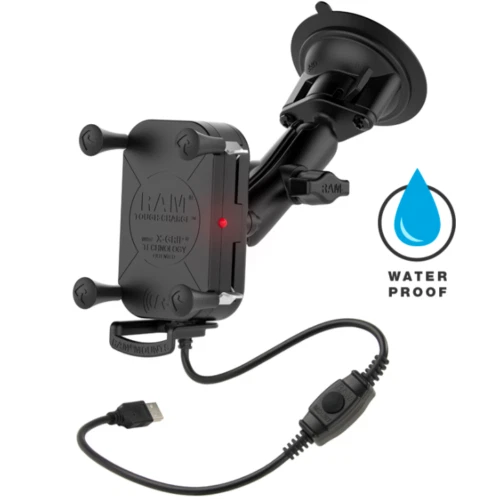 RAM Tough-charge Waterproof Wireless Charging Suction Cup Mount -