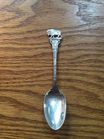 Full Figure Buffalo New York Niagara Falls Sterling Souvenir Spoon Cover