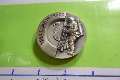 4 OZ JESUS CAME IN PEACE APOLLO 11 MOON MISSION NASA RELIEF SILVER COIN 1A42B - Image 1 of 3