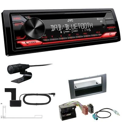 JVC KD-DB622BT DAB Auto Radio USB BT Set für Ford Transit 2006-2013 anthrazit - Bild 1 von 4