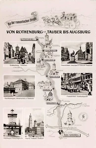 En el camino romántico de Rothenburg a Augsburgo Alemania Multifoto 1962 - Imagen 1 de 2