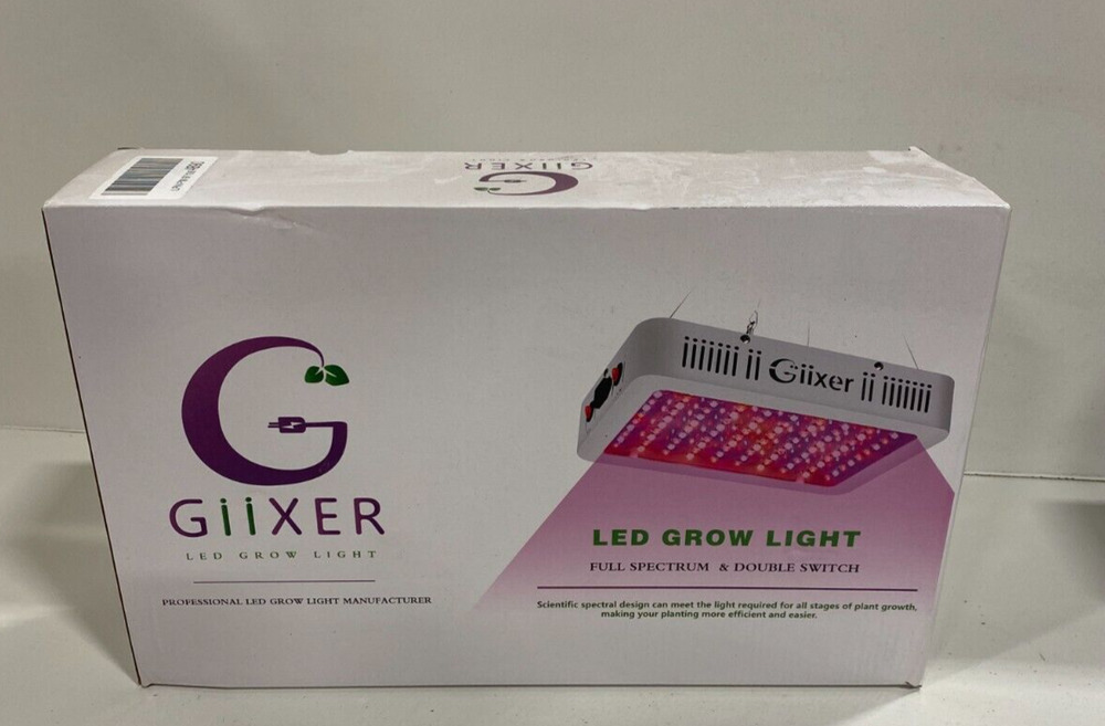 Giixer 1000W LED Grow Light Hydroponic Double Switch Veg Bloom Full Spectrum