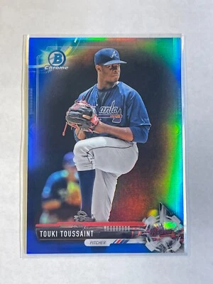2017 Bowman Draft Chrome Blue Refractor #ed /150 #BDC-129 Touki Toussaint (RC) - Image 1 of 2