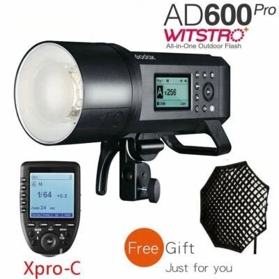 AU Godox AD600Pro 600WS TTL Outdoor Flash+XPRO-C For Canon + 95cm Grid Softbox - Image 1 of 4