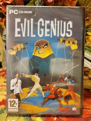 EVIL GENIUS (PC, 2004) PC CD ROM, REGION FREE NEW, Sealed - Image 1 of 3