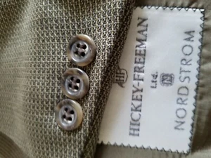 42R Hickey Freeman Tooth Check canvassed SILK WOOL sport Coat Blazer jacket - Picture 1 of 8