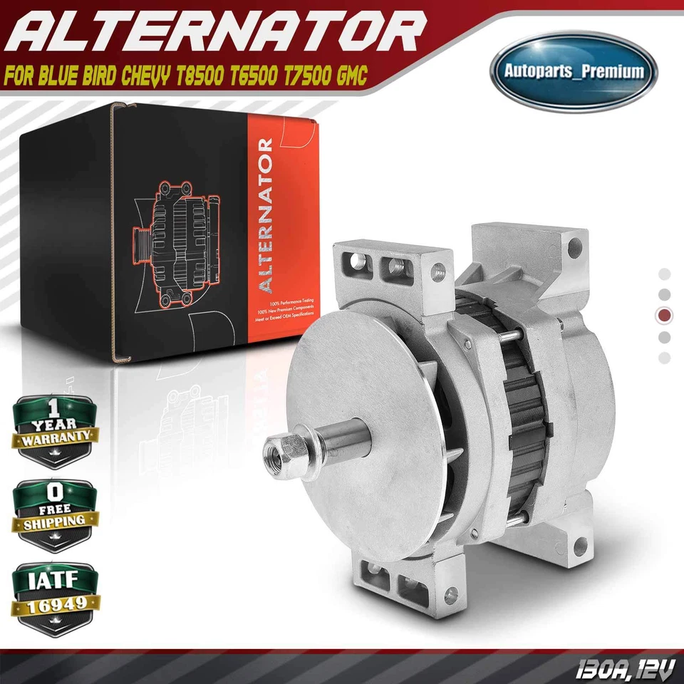 1x Alternador para Blue Bird Chevy T8500 T6500 T7500 GMC 130 A 12V CW sin polea Foto 1 de 4