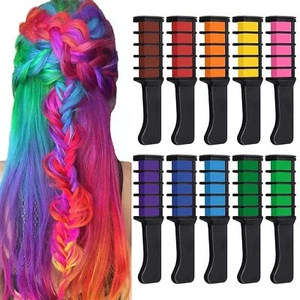 Kalolary 10 Color Temporary Hair Chalk Comb Set, Washable 10 color - Picture 1 of 8