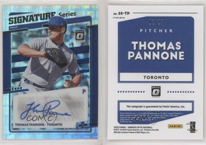 2020 Donruss Optic Signature Series Pandora Blue Prizm /25 Thomas Pannone Auto