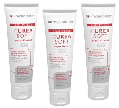 PETER GREVEN PHYSIODERM 3 x Physioderm ® - Curea Soft unparfümierte Hautpflegecreme 100 ml
