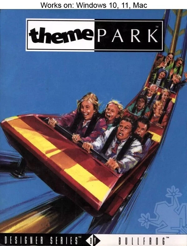 Theme Park PC Mac Game 1994 Bullfrog Electronic Arts Windows 10 11 - Image 1 of 2