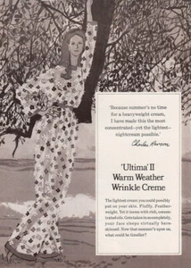 1970 Charles Revson: Ultima II Warm Weather Wrinkle Cream Vintage Print Ad - Picture 1 of 1