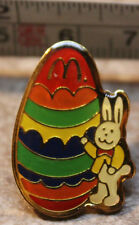 McDonalds Easter Bunny with Giant Egg Employee Collectible Pinback Pin Button