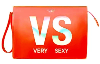 Victoria's Secret Cosmética Belleza Muñequera Estuche Muy Sexy Bolso Naranja ¡Nuevo! Foto 1 de 4