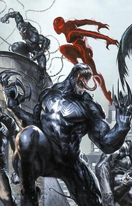 DEATH OF VENOMVERSE #1 DELL OTTO 1:50 RI INC VIRGIN VARIANT VENOM SPIDER-MAN - Picture 1 of 1