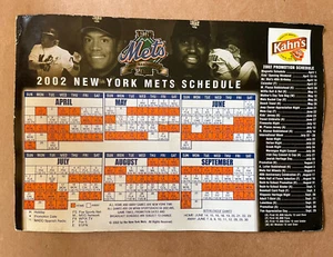 NY METS 2002 Magnetic Schedule Stadium Giveaway SGA Mike Piazza - Picture 1 of 2