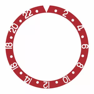 GMT Lünetteneinsatz für Rolex Vintage GMT Master 16753, 16758, 16759 rot - Bild 1 von 3