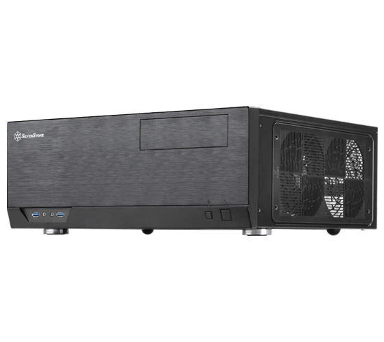 Silverstone  Grandia Series Micro-ATX Quiet  HTPC Case - GD09B (Black) - Image 1 of 4