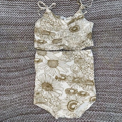 Kate Quinn Outfit Girls 18-24 Months 2 Piece Bamboo Smocked Crop Top Beach - Image 1 of 3