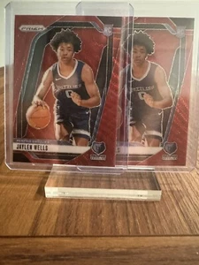2024-25 Panini Prizm Jaylen Wells #239 RC Rookie Ruby Wave (2 Cards) Grizzlies - Bild 1 von 3