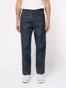 Nudie Jeans Lazy Leo Dry Classic Slub 10.75 OZ Rigid Denim Size 30 New Raw - Picture 1 of 18